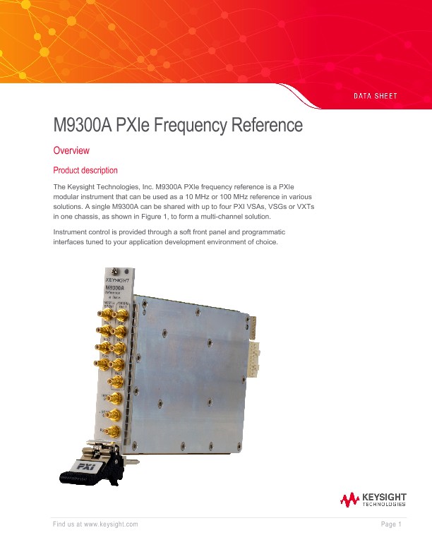 kityページ M9300A PXIe Frequency Reference | Keysight